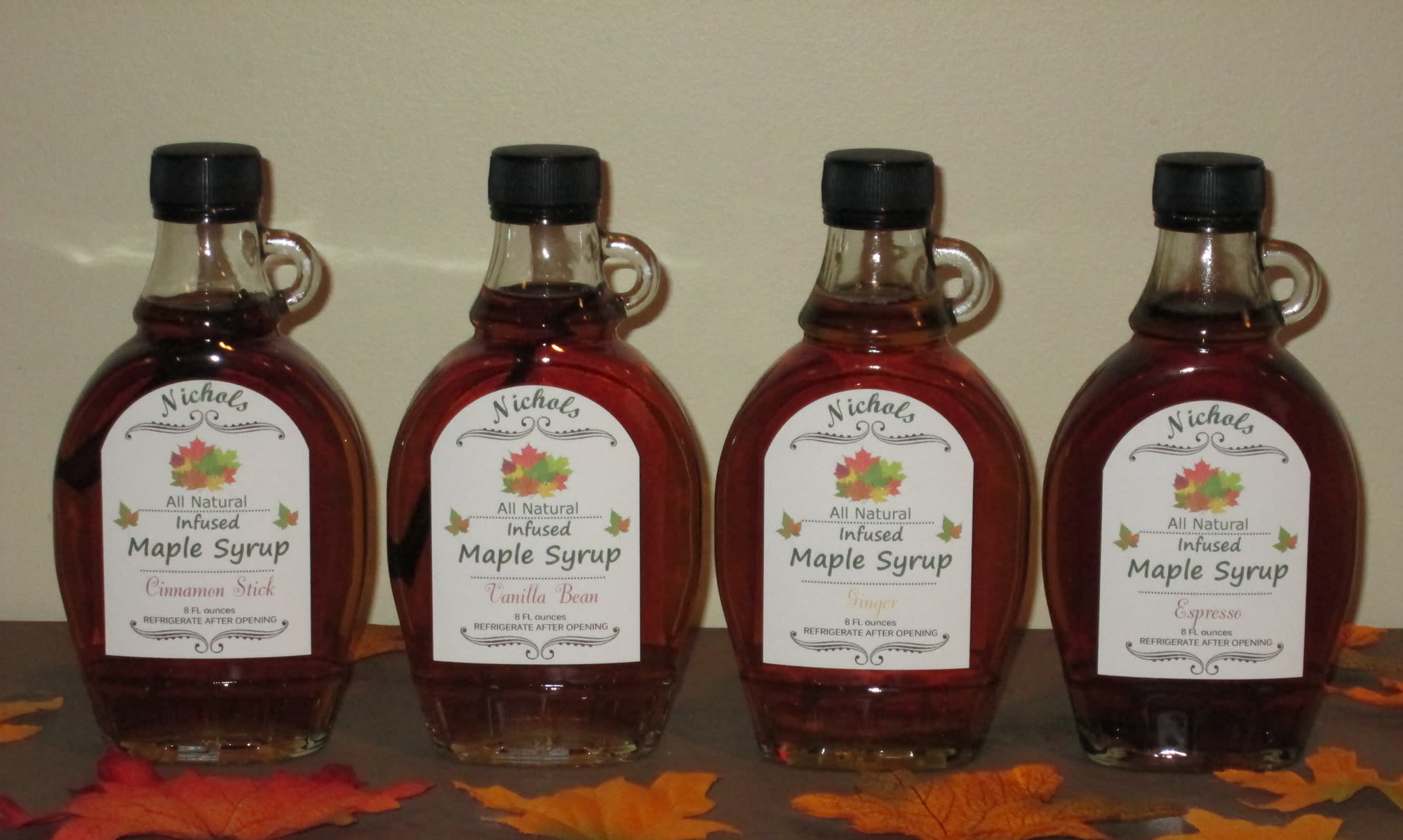 Nichols infused maple syrup in cinnamon, vanilla and espresso